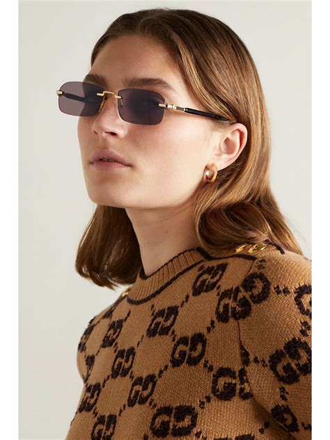 gucci women's tortoise sunglasses|gucci rectangular frame sunglasses.